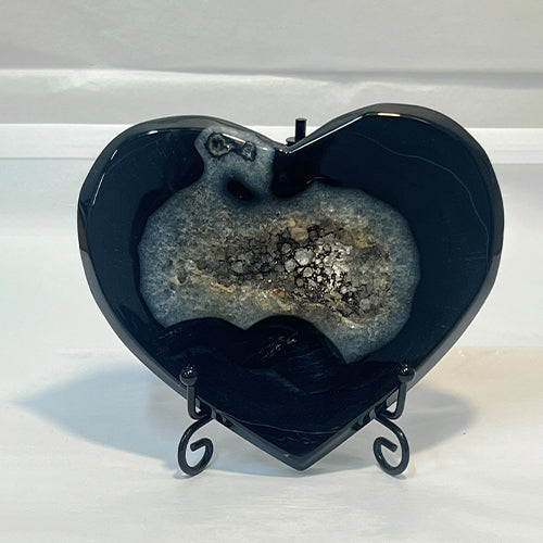 Agate heart black