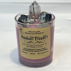 Black Tourmaline and Smoky Quartz and candle