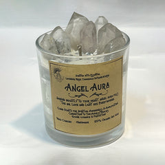 Clear Quartz and candle
