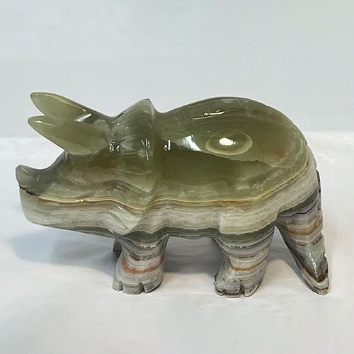 Green Onyx Calcite Triceratops