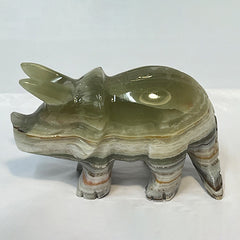 Green Onyx Calcite Triceratops